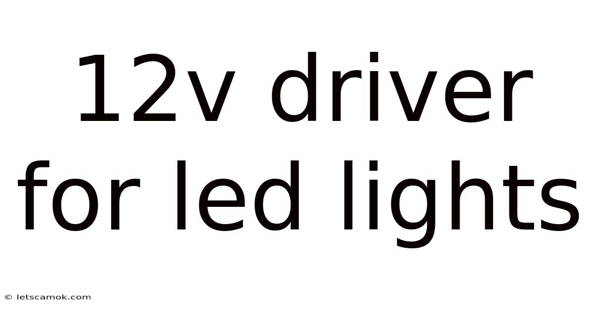 12v Driver For Led Lights