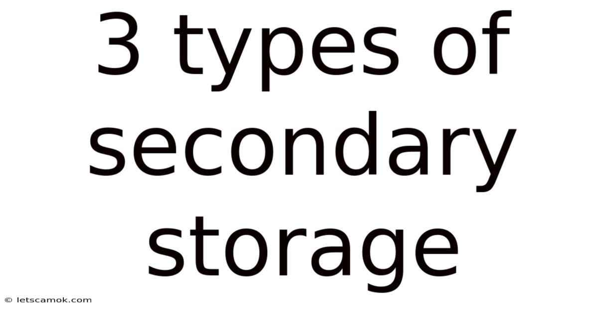 3 Types Of Secondary Storage