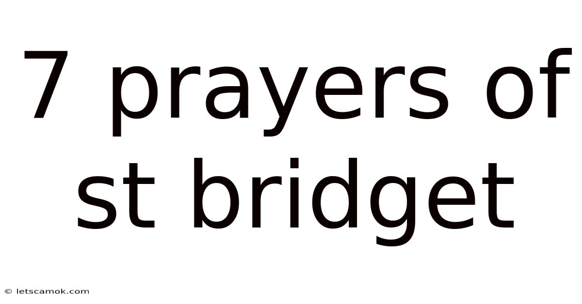 7 Prayers Of St Bridget