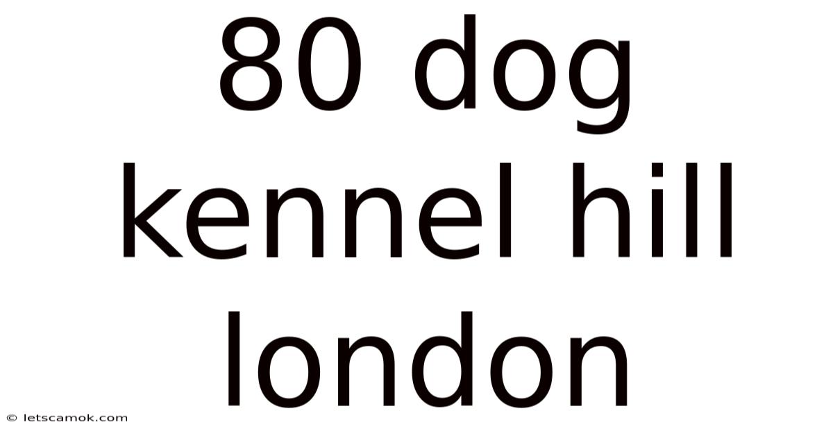 80 Dog Kennel Hill London