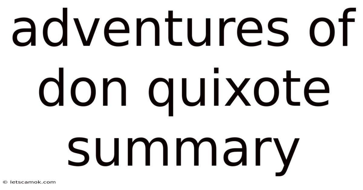 Adventures Of Don Quixote Summary