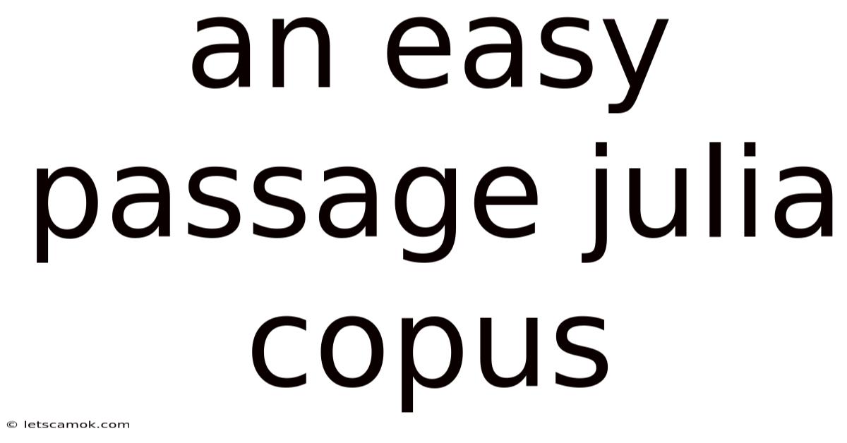 An Easy Passage Julia Copus