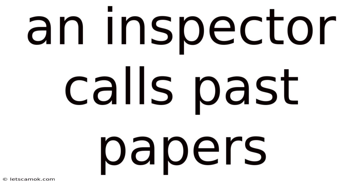 An Inspector Calls Past Papers