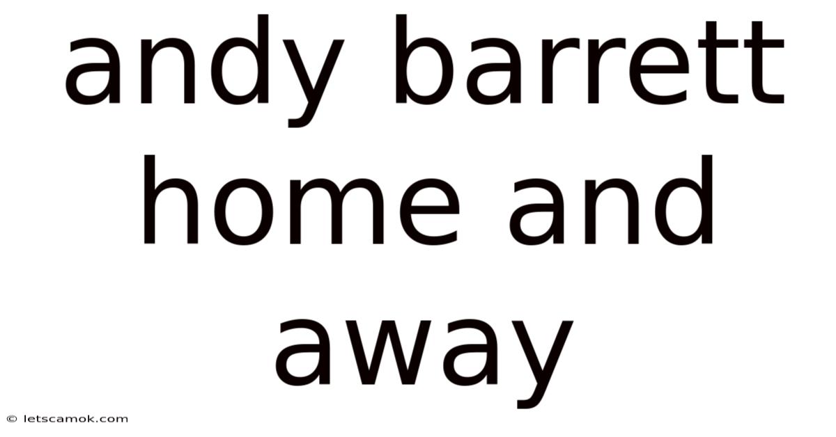Andy Barrett Home And Away