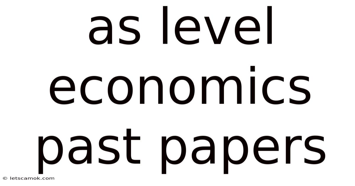 As Level Economics Past Papers
