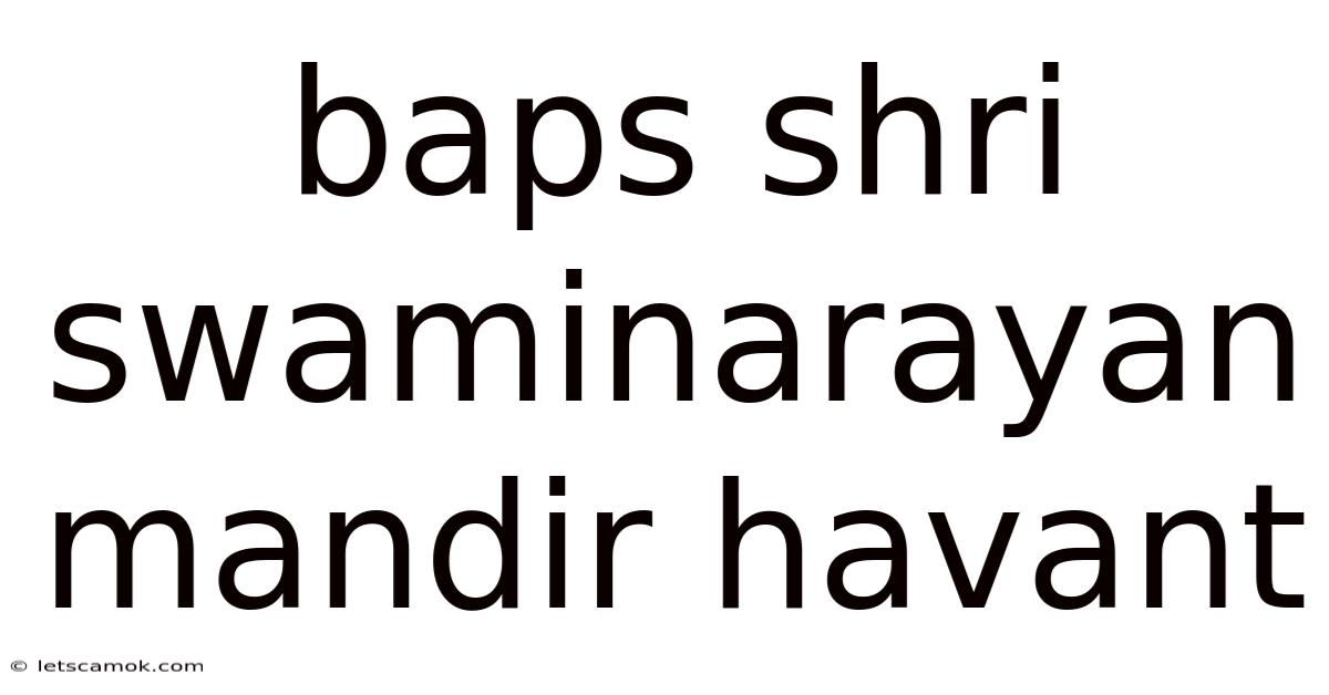 Baps Shri Swaminarayan Mandir Havant