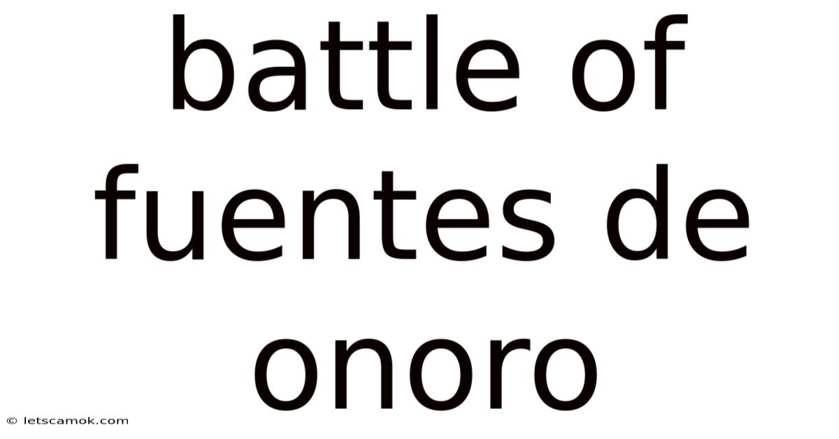 Battle Of Fuentes De Onoro