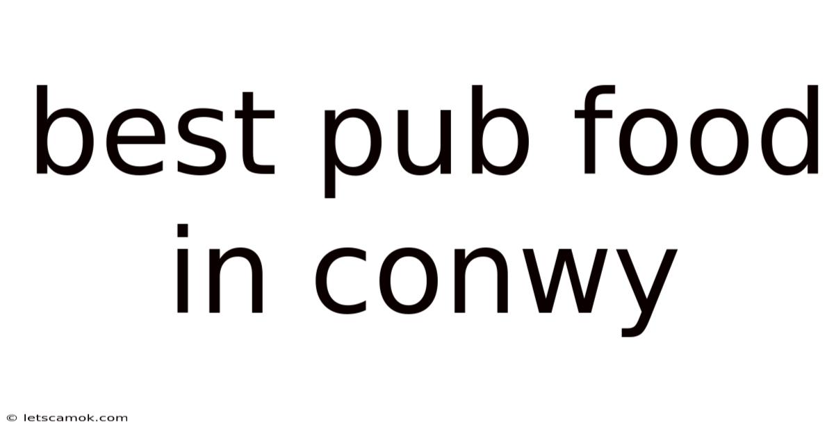 Best Pub Food In Conwy