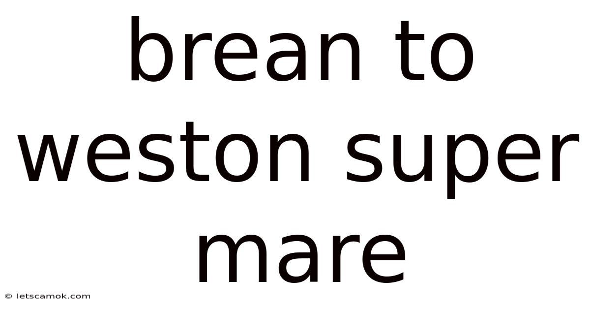 Brean To Weston Super Mare