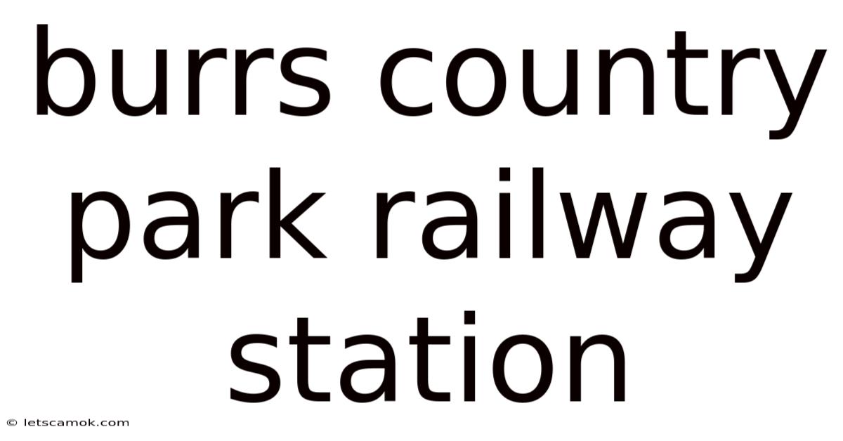 Burrs Country Park Railway Station