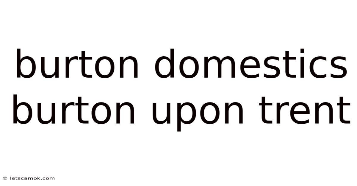 Burton Domestics Burton Upon Trent