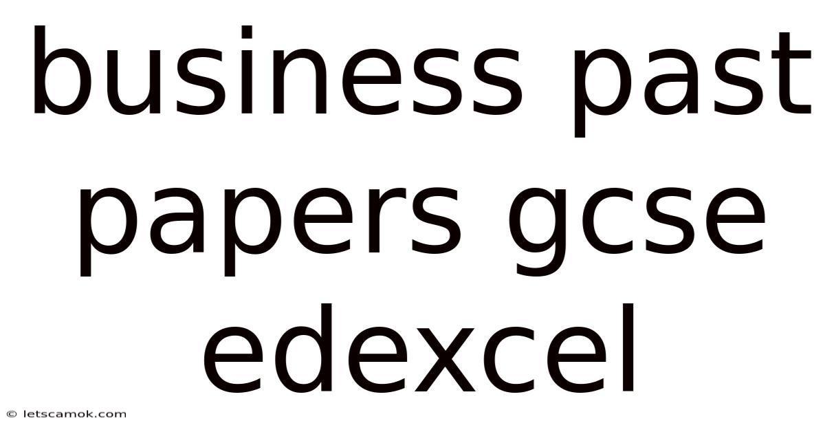Business Past Papers Gcse Edexcel