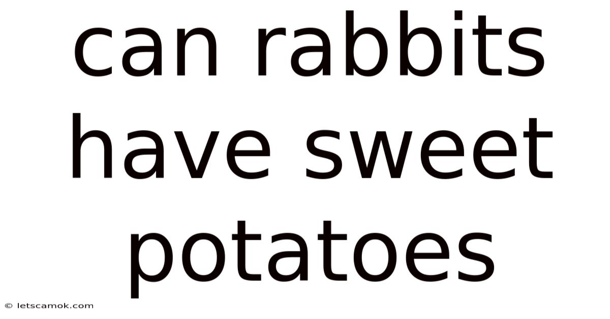 Can Rabbits Have Sweet Potatoes