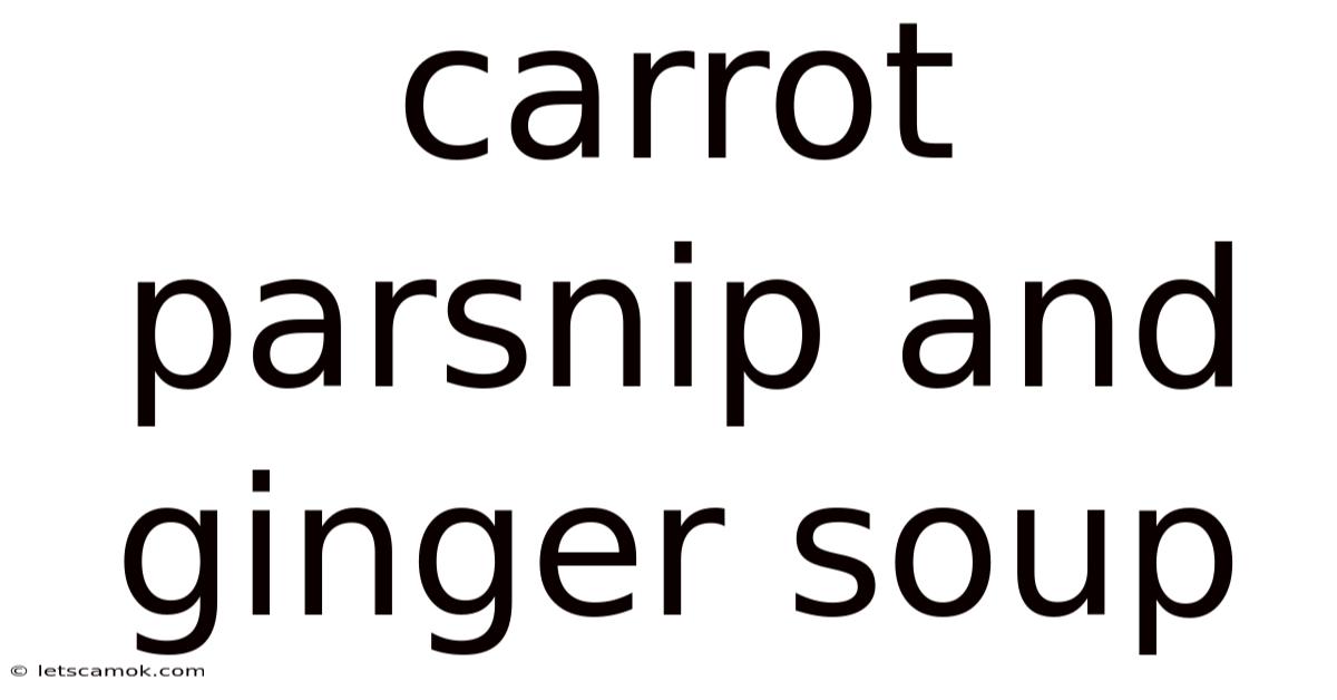 Carrot Parsnip And Ginger Soup