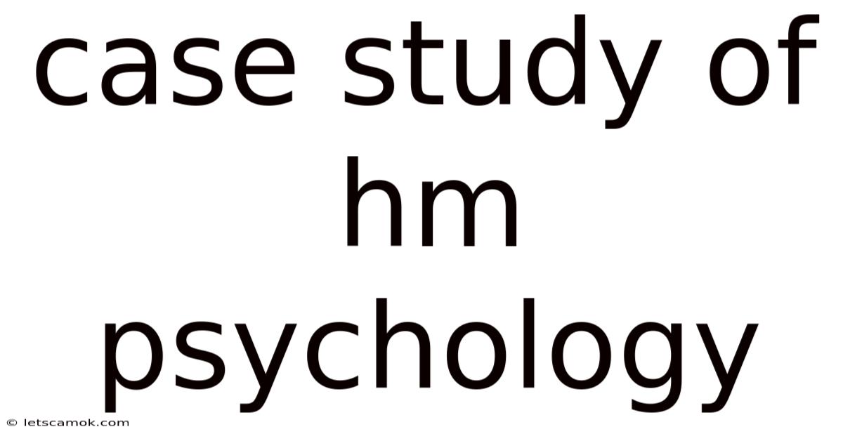Case Study Of Hm Psychology