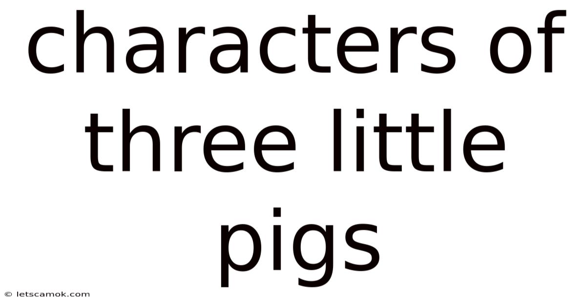 Characters Of Three Little Pigs