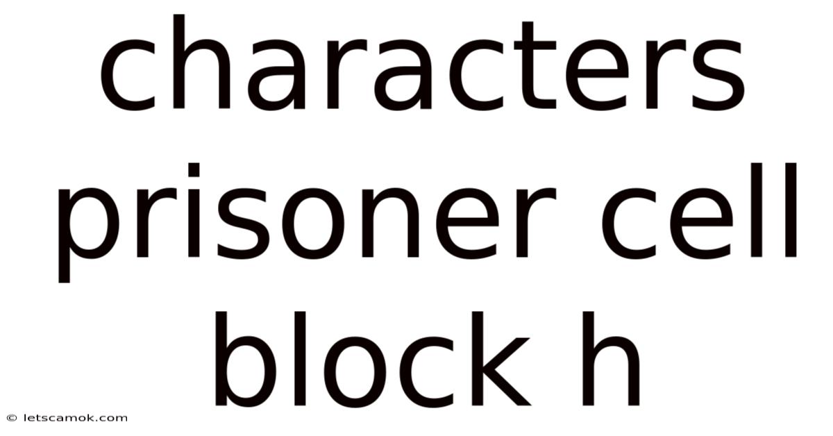 Characters Prisoner Cell Block H