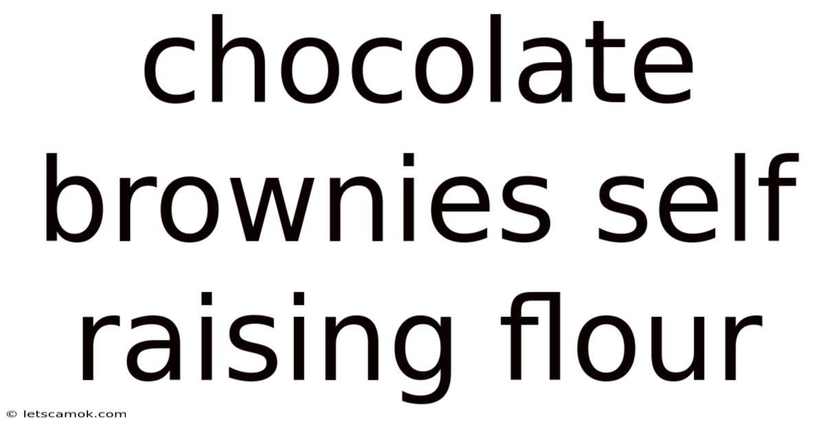 Chocolate Brownies Self Raising Flour