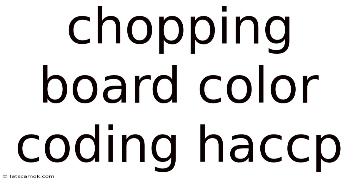 Chopping Board Color Coding Haccp