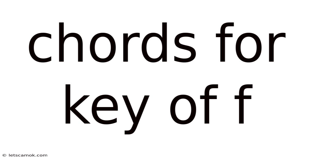 Chords For Key Of F