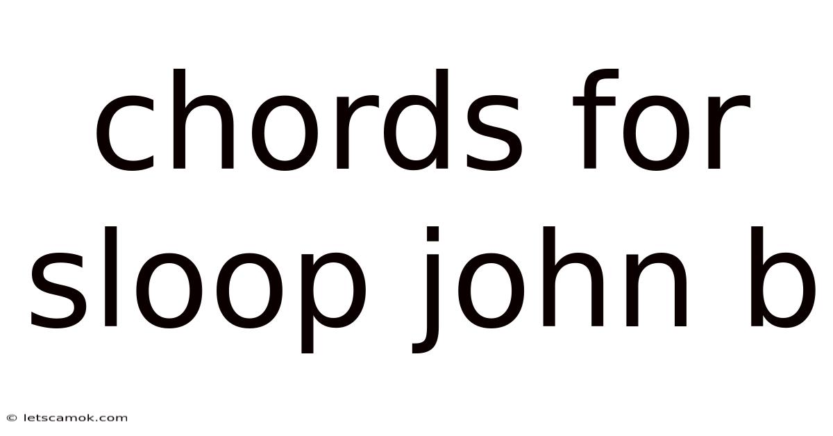 Chords For Sloop John B