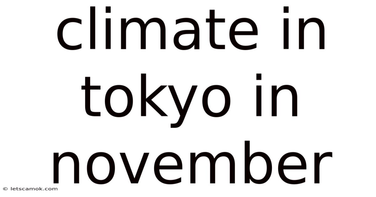 Climate In Tokyo In November