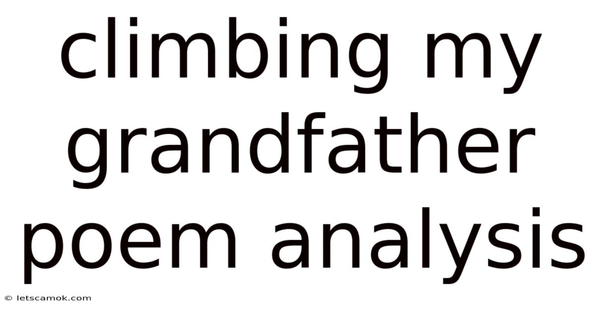 Climbing My Grandfather Poem Analysis
