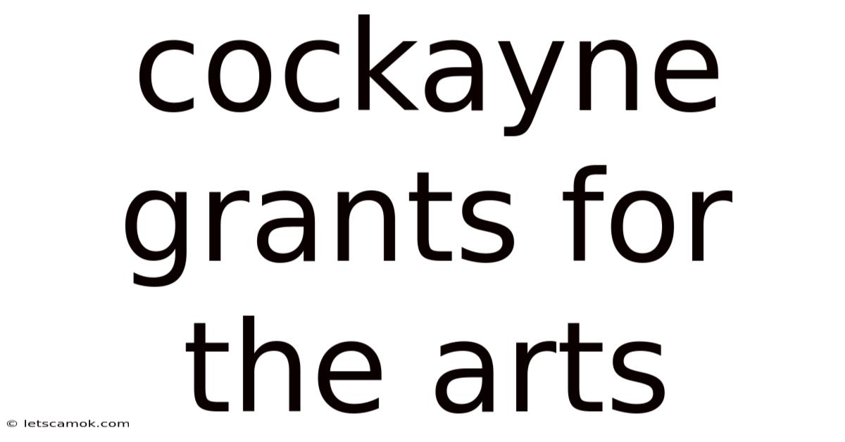 Cockayne Grants For The Arts