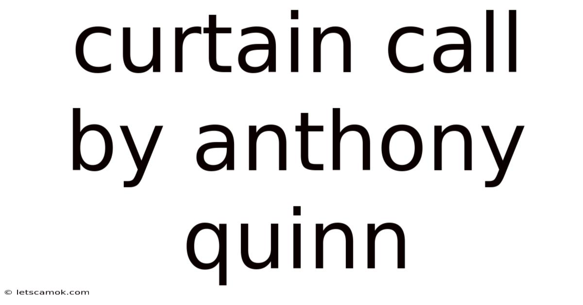 Curtain Call By Anthony Quinn