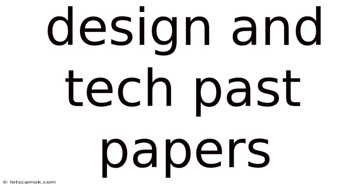 Design And Tech Past Papers