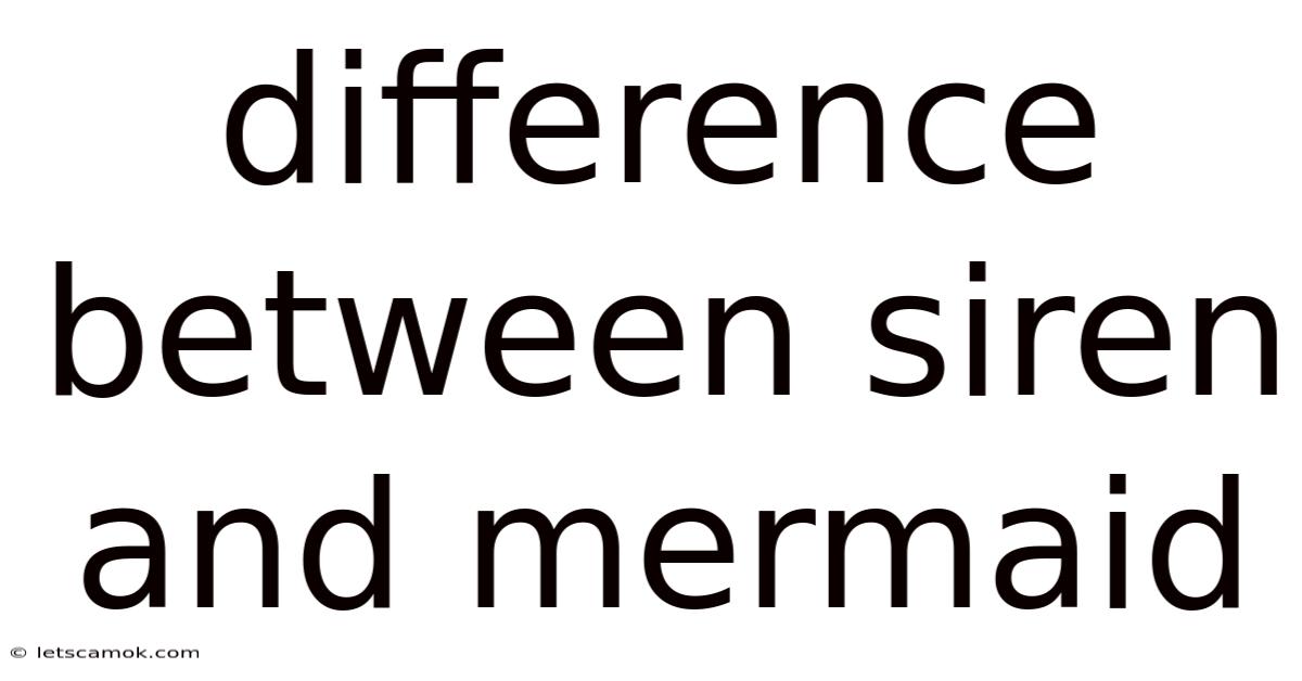 Difference Between Siren And Mermaid
