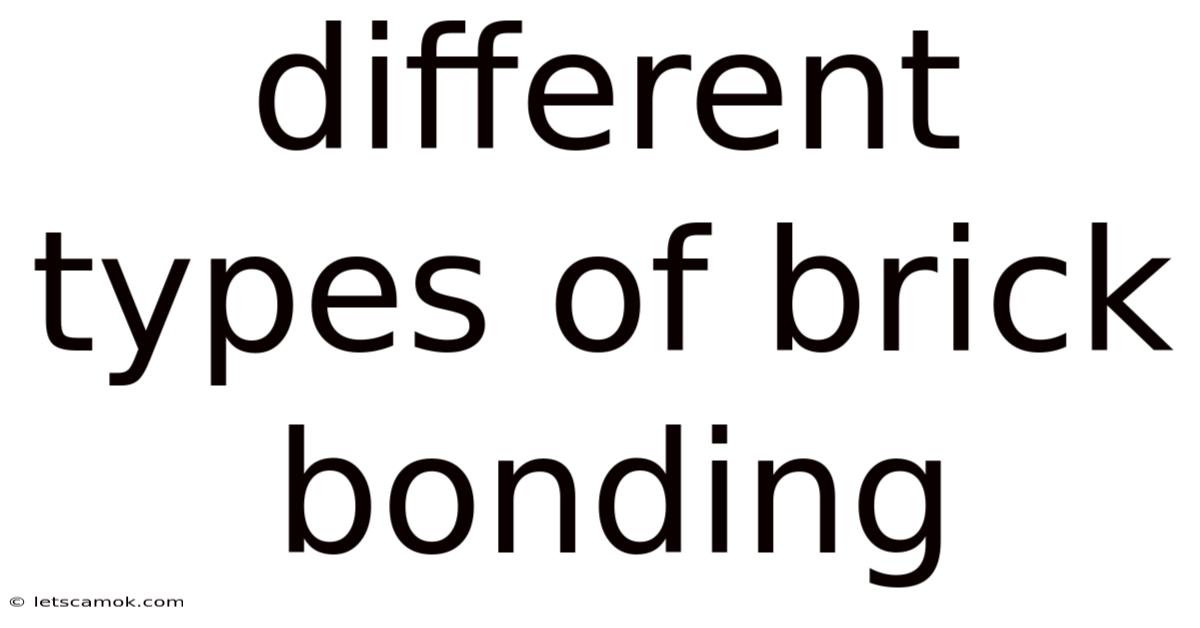 Different Types Of Brick Bonding