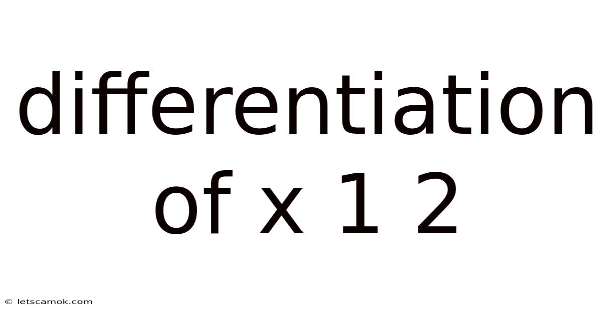 Differentiation Of X 1 2