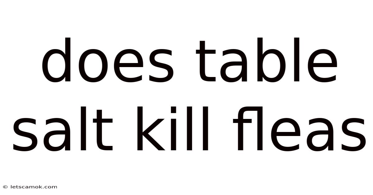 Does Table Salt Kill Fleas