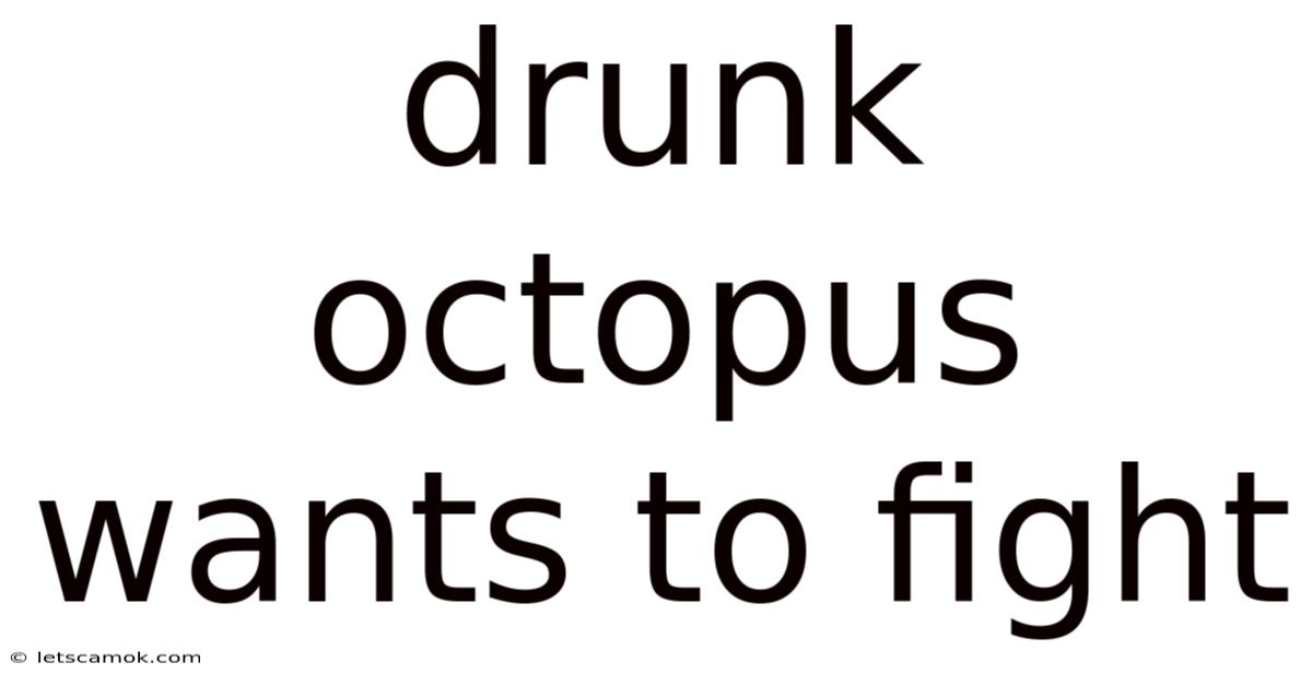 Drunk Octopus Wants To Fight