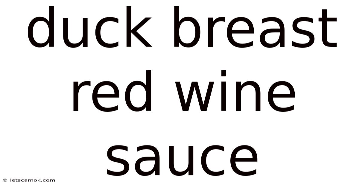 Duck Breast Red Wine Sauce