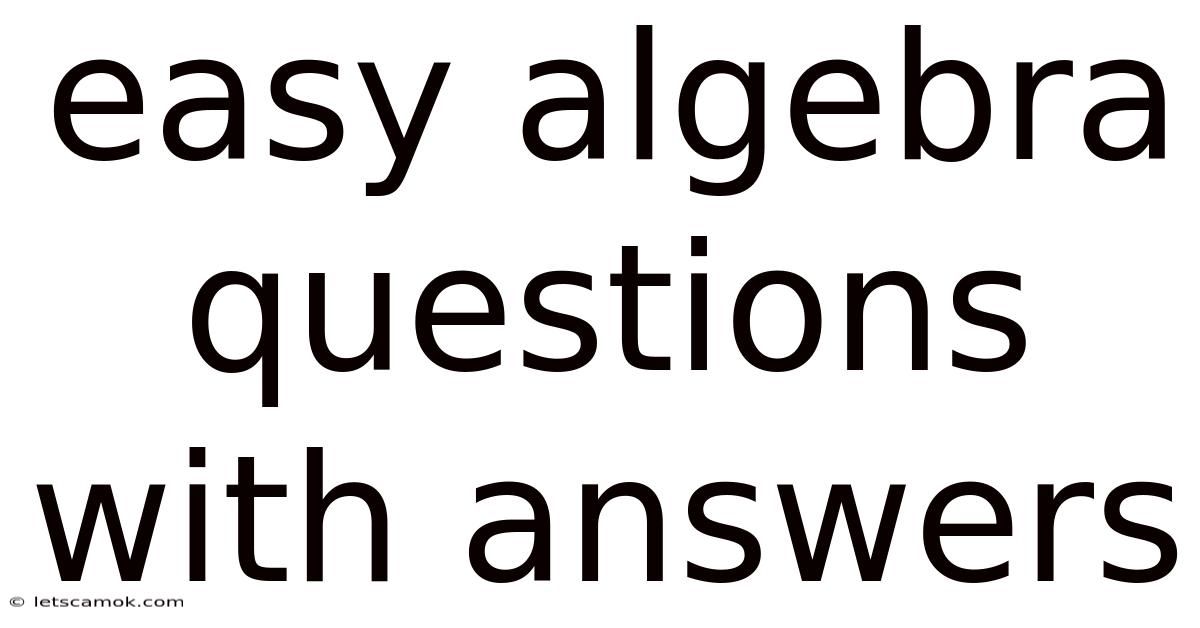 Easy Algebra Questions With Answers