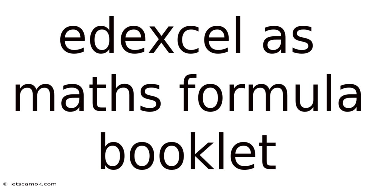 Edexcel As Maths Formula Booklet