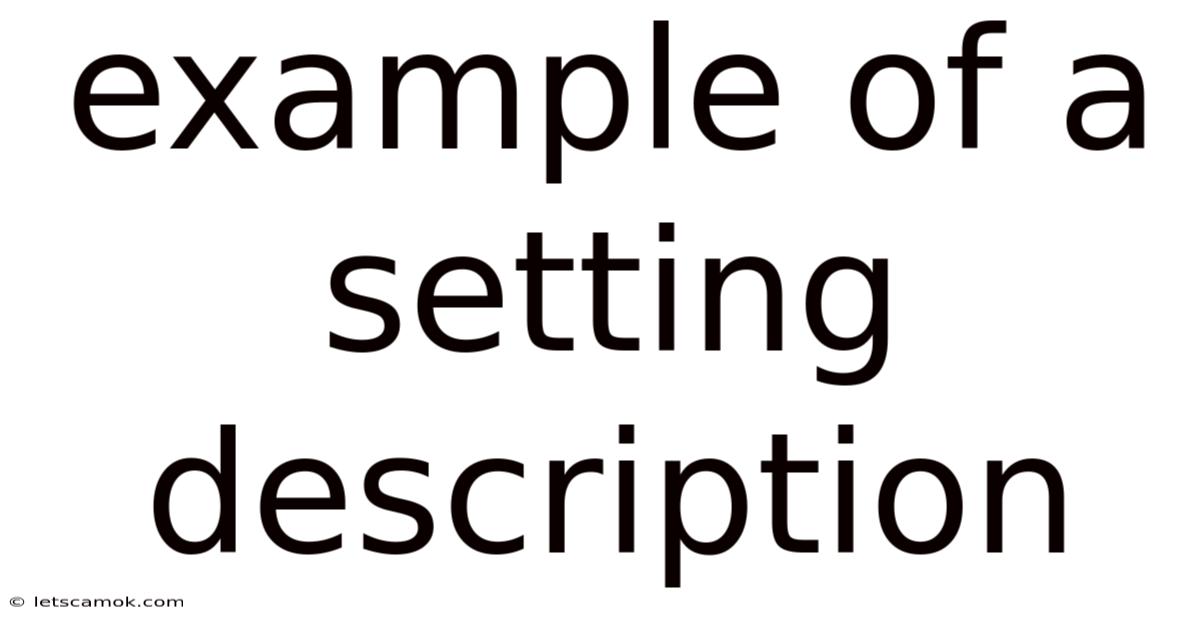 Example Of A Setting Description