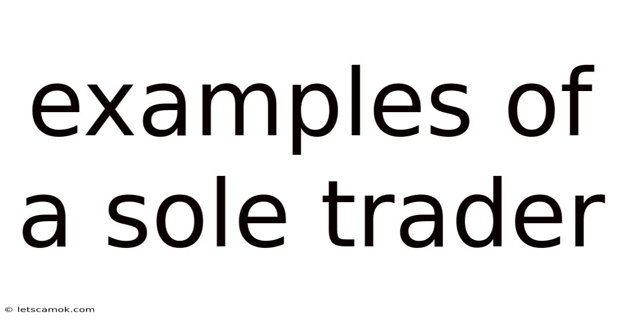 Examples Of A Sole Trader