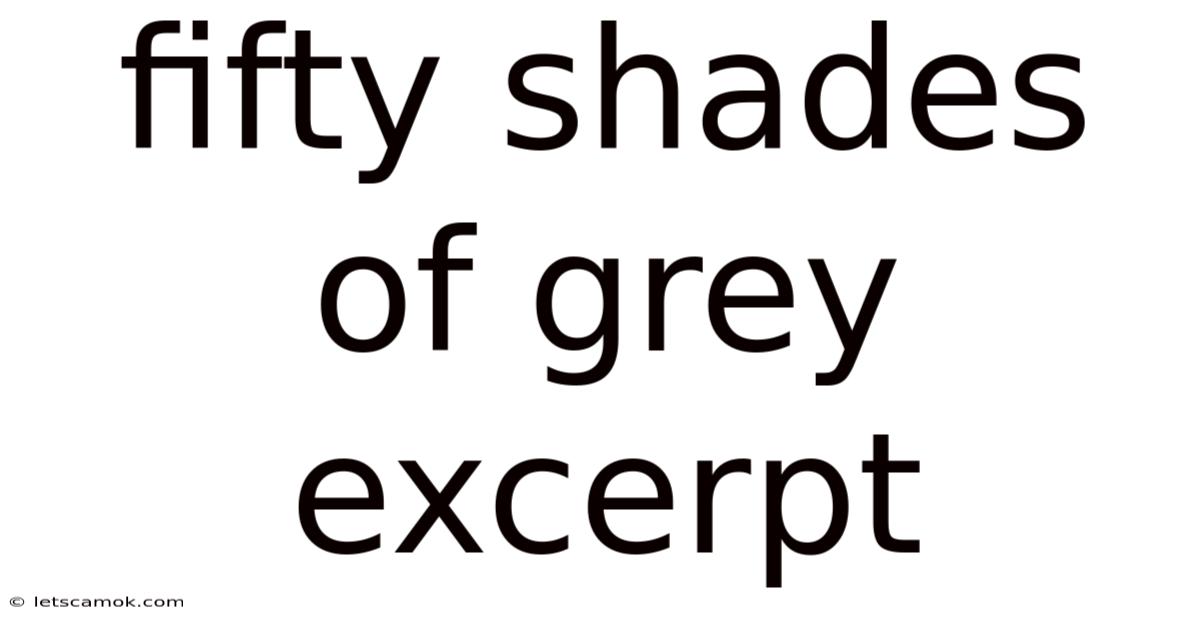 Fifty Shades Of Grey Excerpt