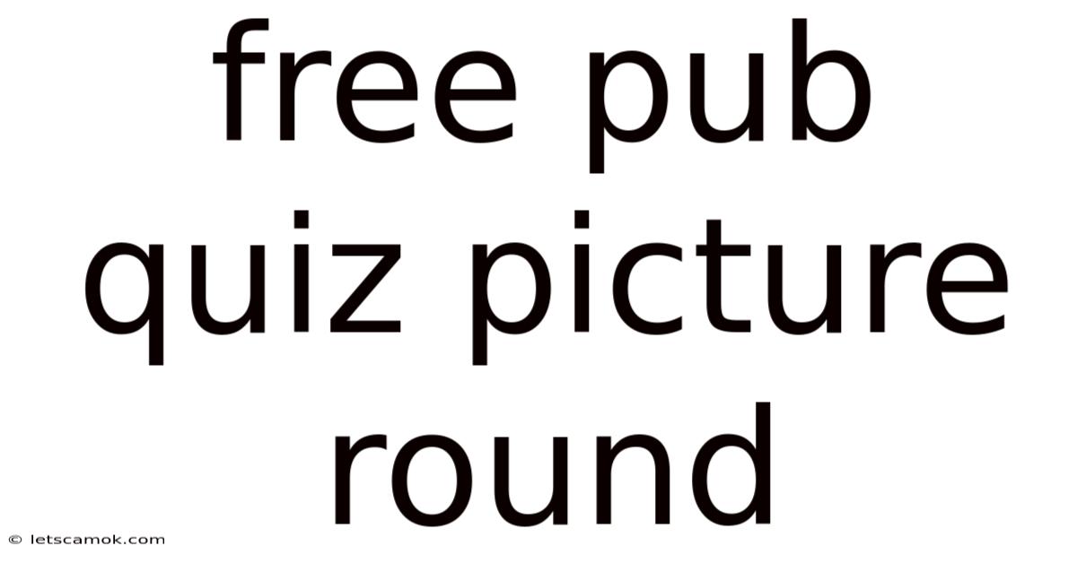Free Pub Quiz Picture Round
