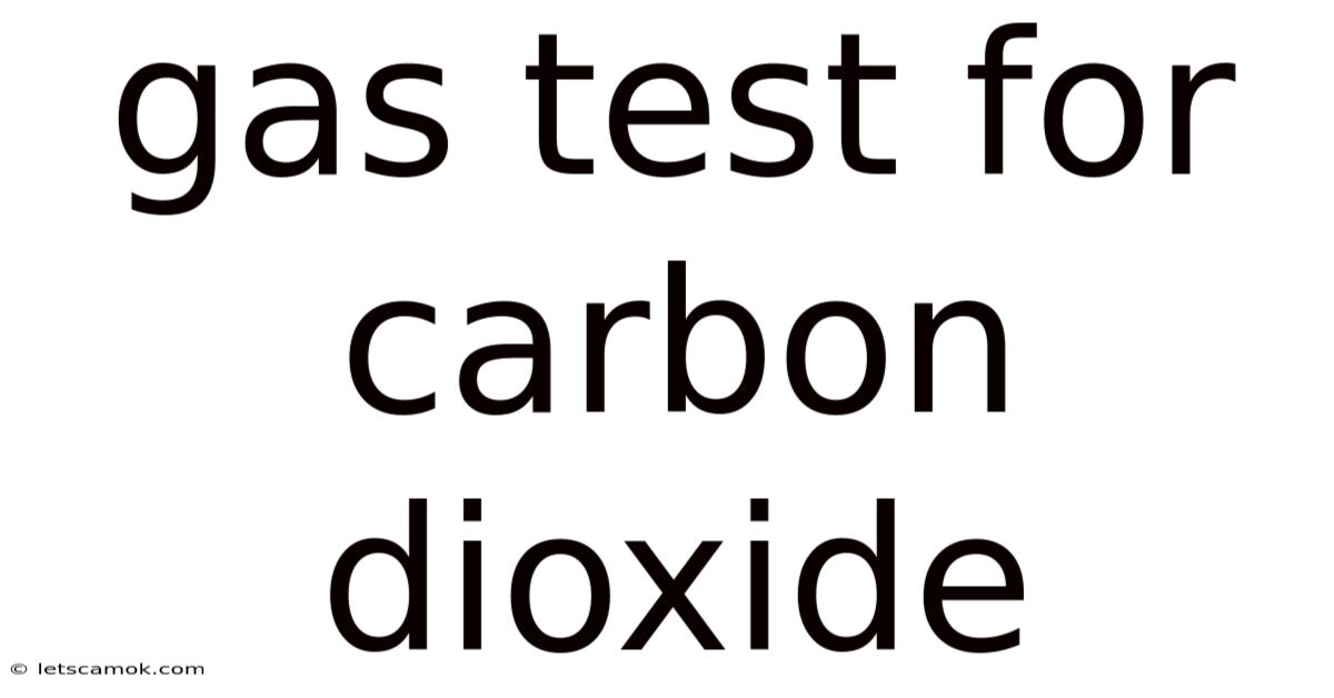 Gas Test For Carbon Dioxide