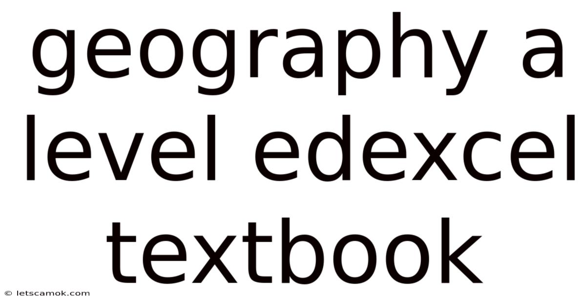 Geography A Level Edexcel Textbook