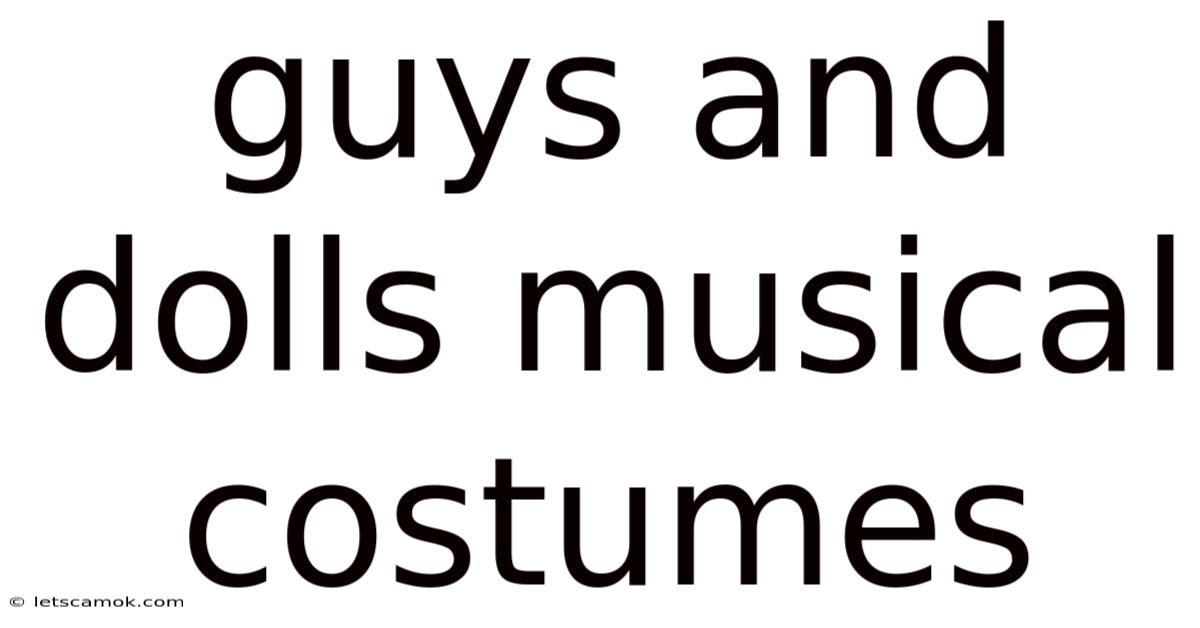 Guys And Dolls Musical Costumes