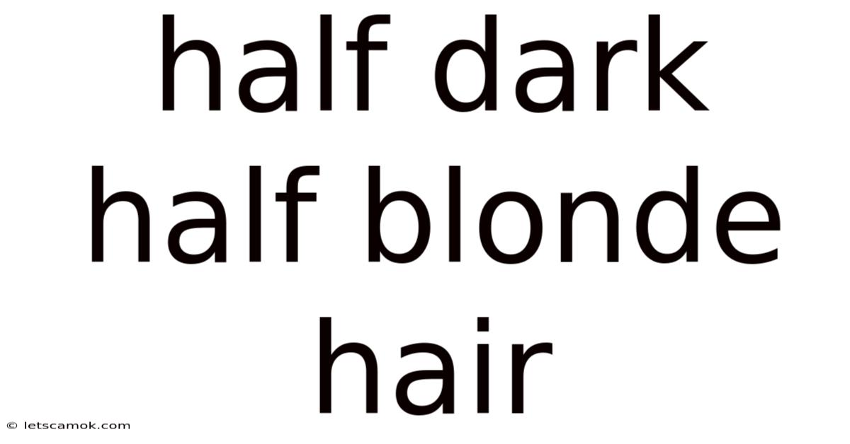 Half Dark Half Blonde Hair