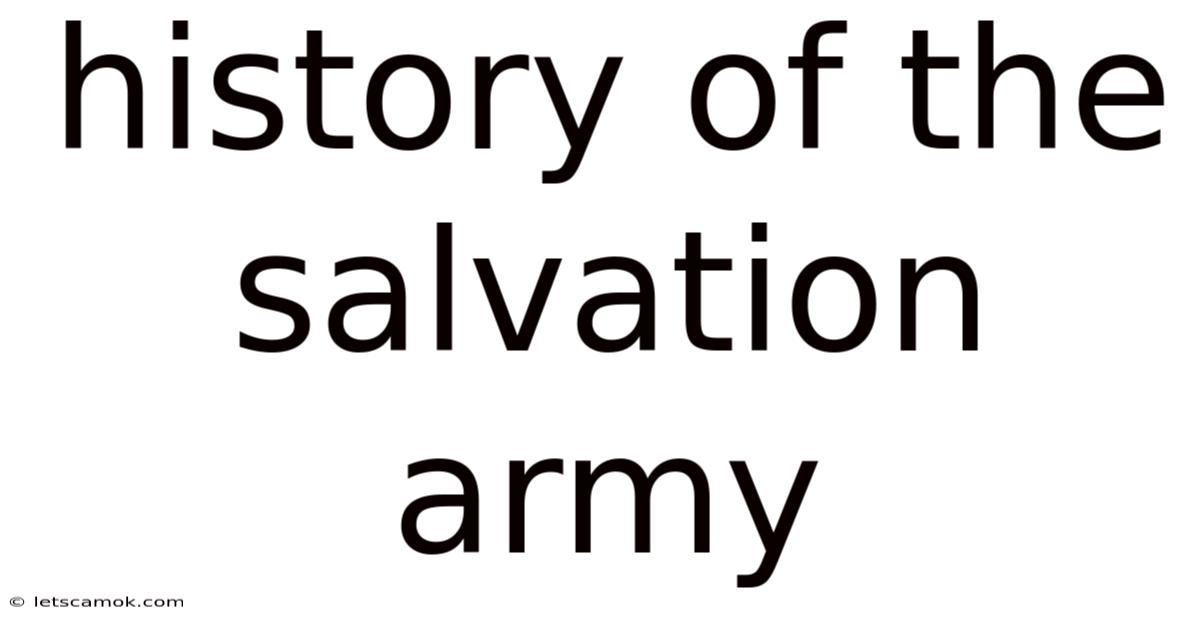 History Of The Salvation Army