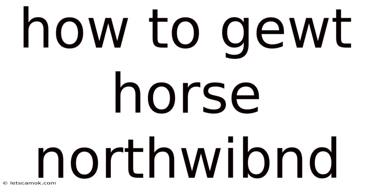 How To Gewt Horse Northwibnd