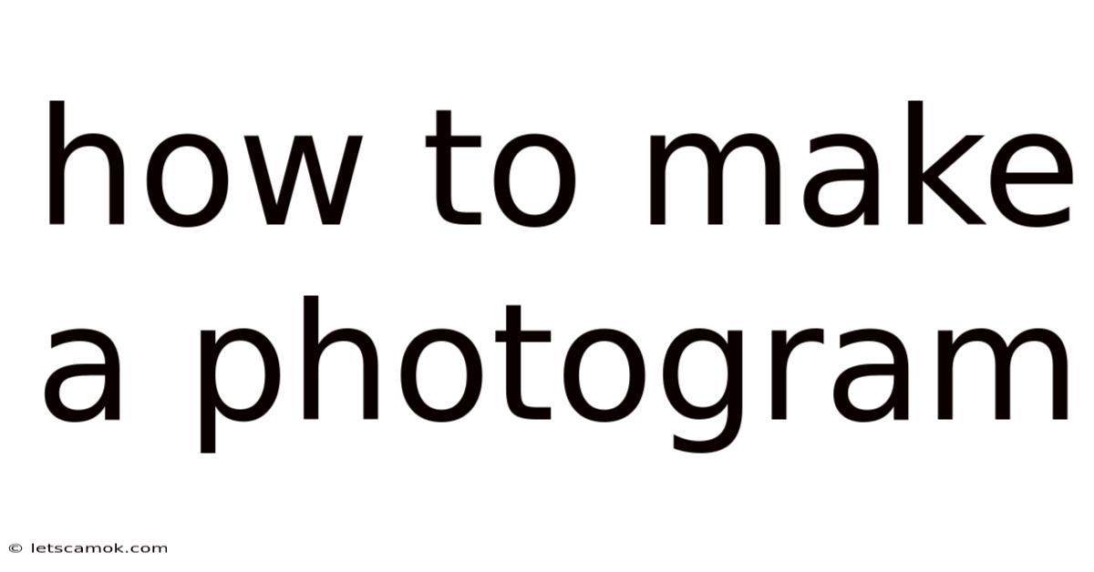 How To Make A Photogram