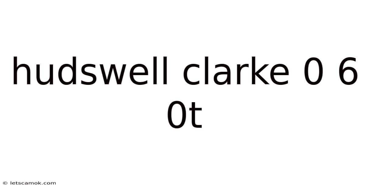 Hudswell Clarke 0 6 0t
